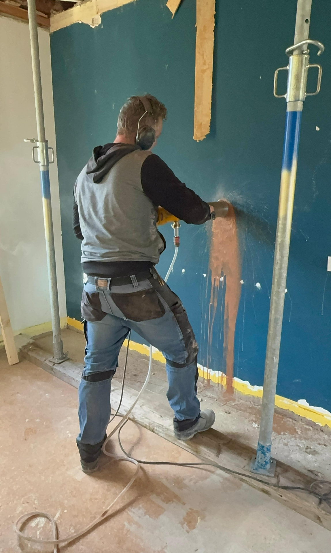 Doorvoer met waterkoeling geboord